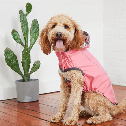 Reversible Elasto-Fit Raincoat - Pink/Pink GF Pet