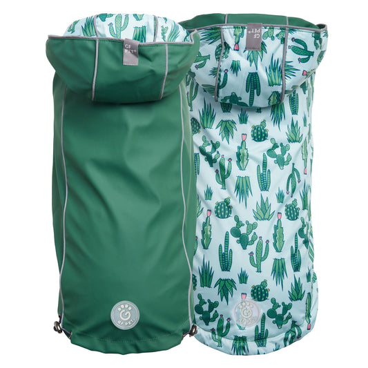 Reversible Elasto-Fit Raincoat - Green/Green GF Pet
